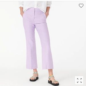 J.Crew Hayden Kickout Crop Pant in Stretch Linen